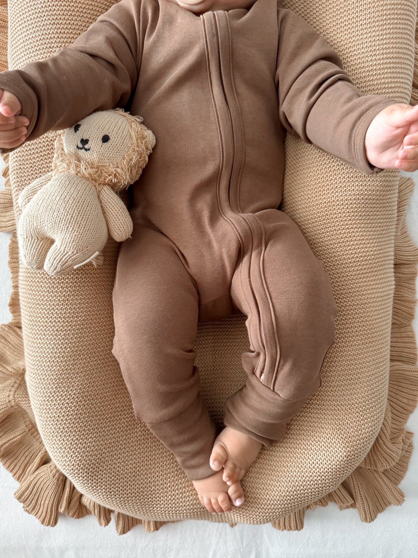 Brown Romper & Beanie