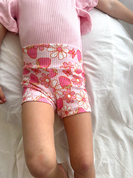 Berry Bloom Bike Shorts