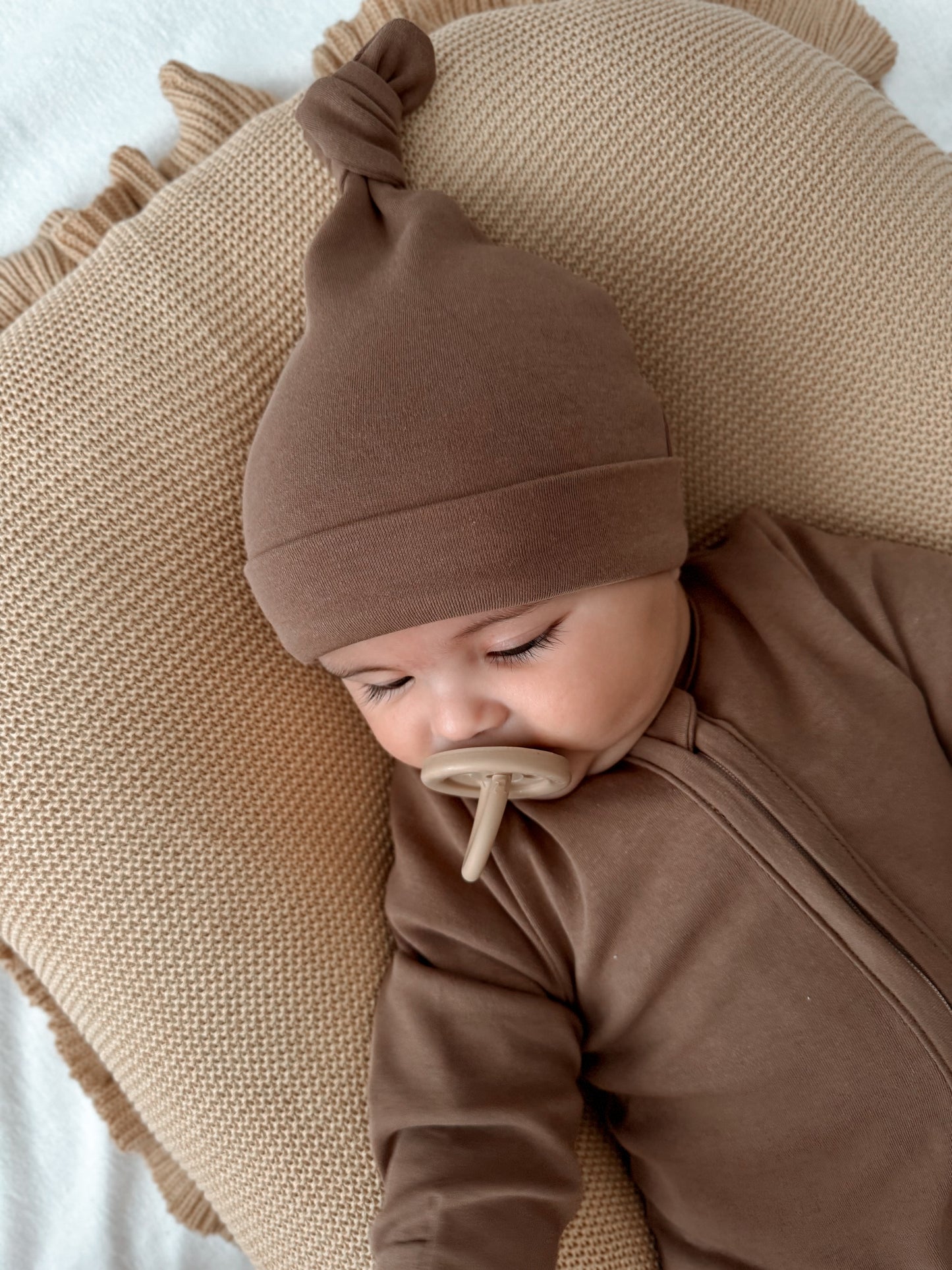 Brown Romper & Beanie