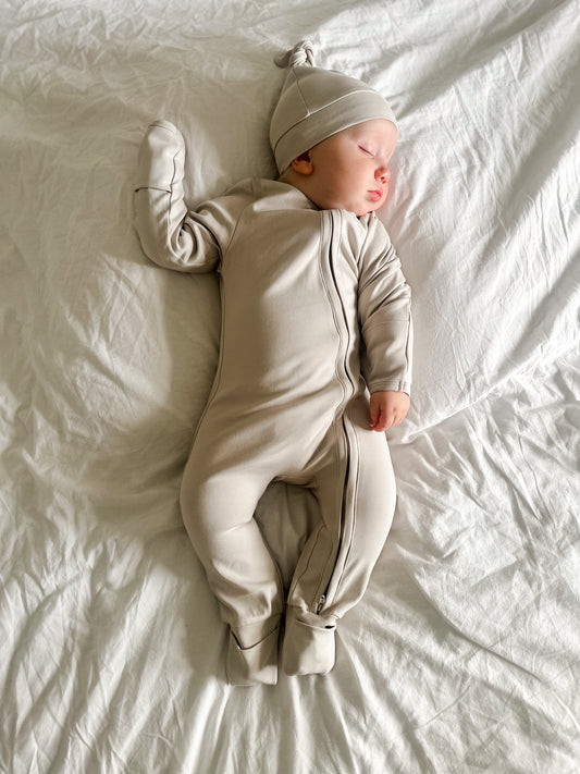 Stone Romper & Beanie